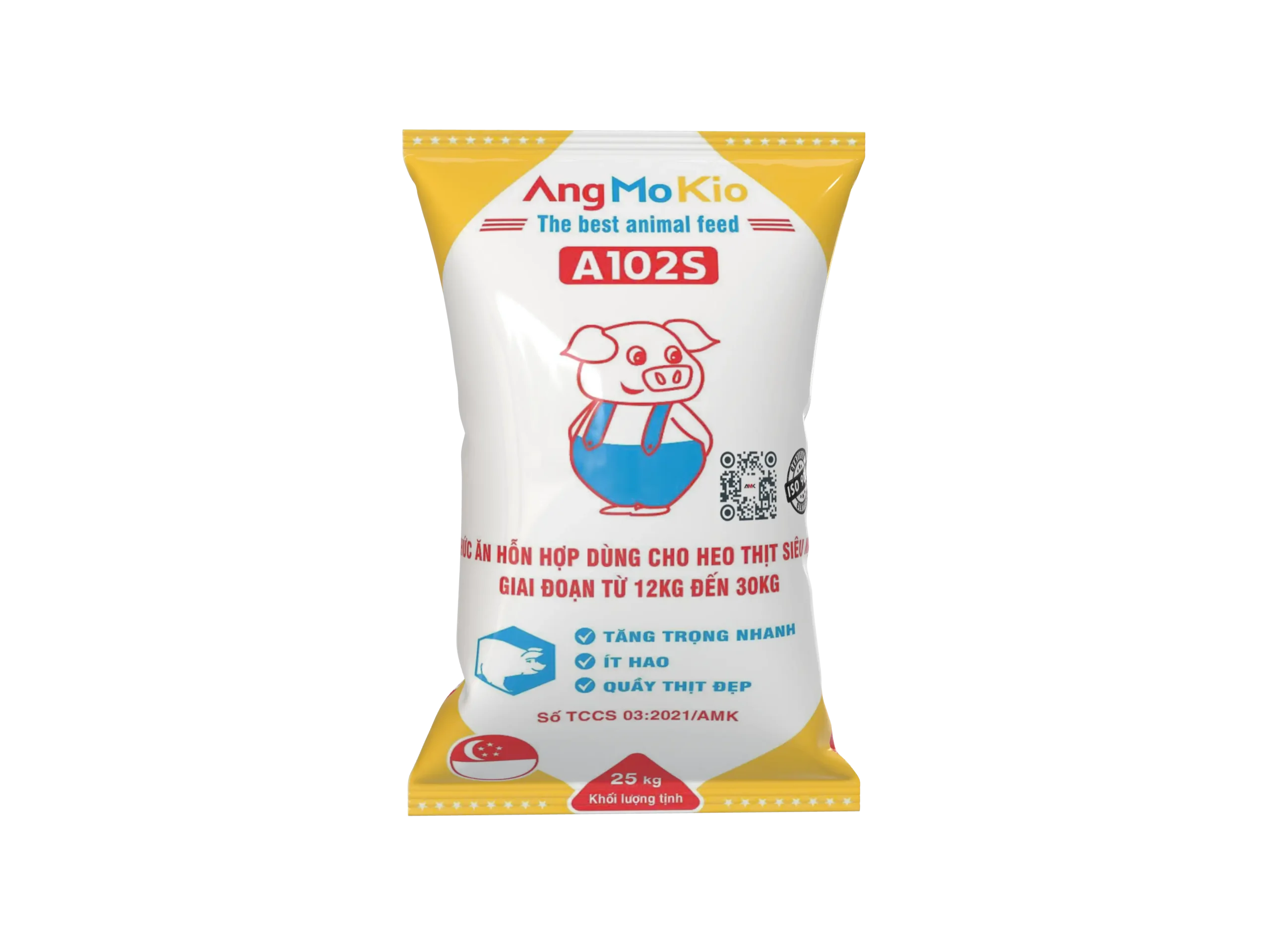 a102s Thức ăn hỗn hợp dùng cho heo thịt siêu nạc giai đoạn từ 12kg đến 30kg