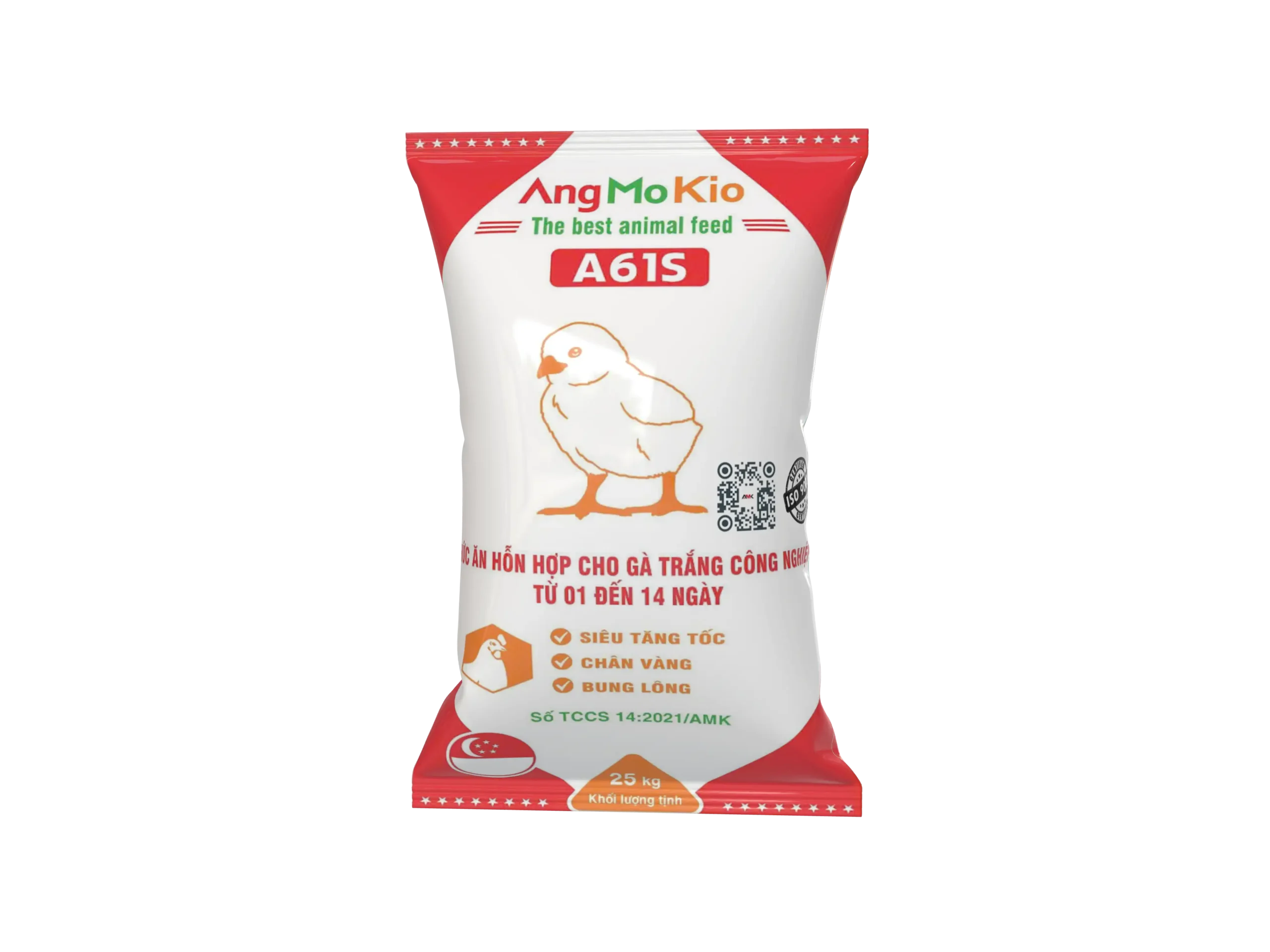 a61s Thức ăn hỗn hợp cho gà trắng công nghiệp từ 1 đến 14 ngày